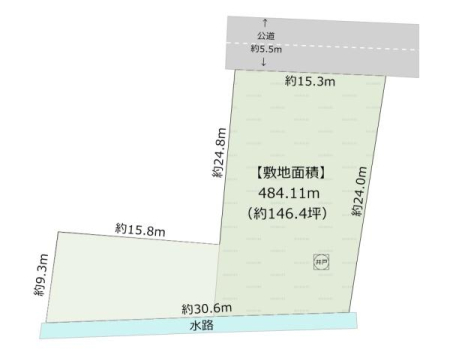 �_�ސ쌧���c���s�����V�c�̓y�n�̊Ԏ��}�i��N)